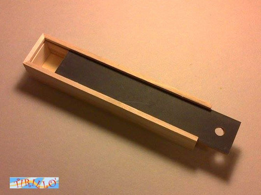 CARTOLERIA DECORAZIONE - Scatola astuccio legno chiaro coperchio lavagna - 21 cm