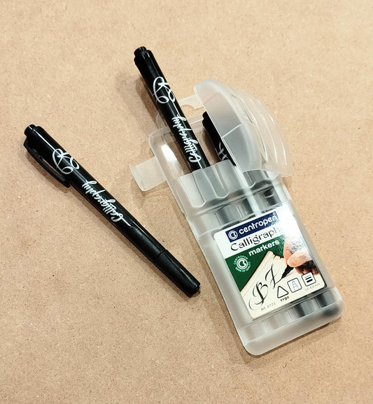 Set 4 pennarelli marker per calligrafia - Nero