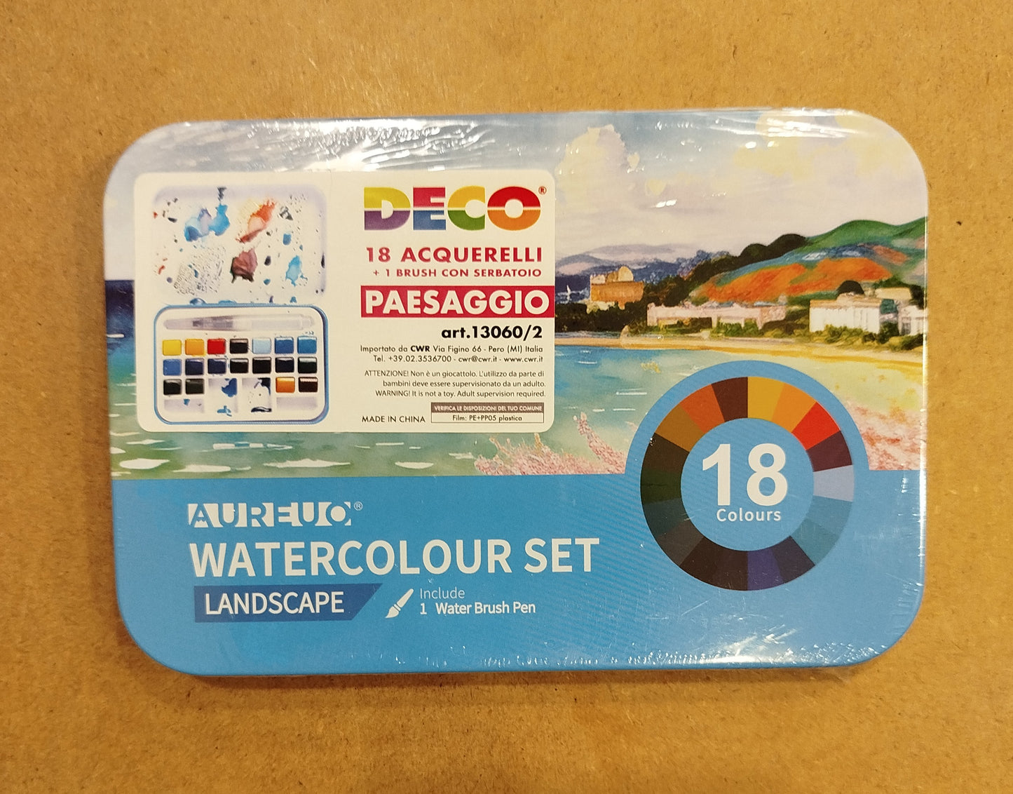 Set acquerelli 18 colori + pennello water brush - Paesaggio