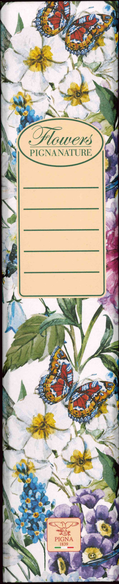 Maxi raccoglitore cartellina elastico Pigna Flowers 7 cm - 24x34 cm - Fiori, farfalle, uccellini