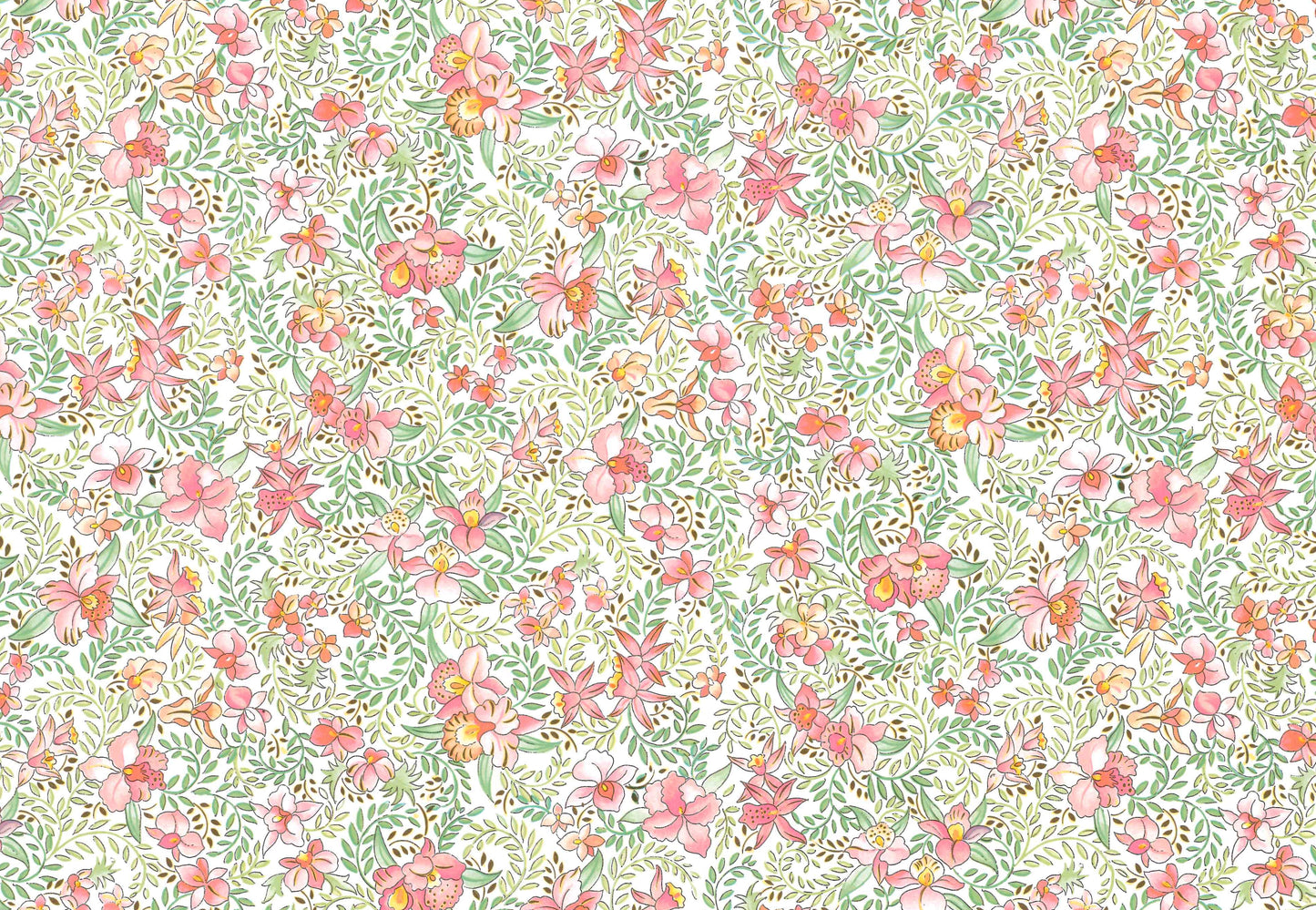 2 fogli carta legatoria découpage e cartonaggio 50x70 cm - Floreale rosa